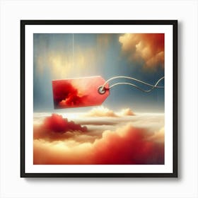 Red Tag In The Sky Art Print