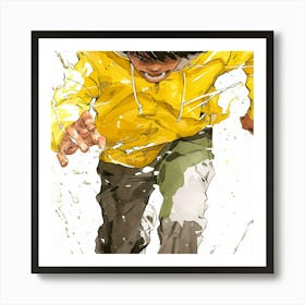 Boy In A Yellow Jacket Art Print