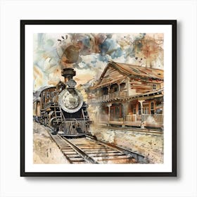 Vintage Steam Train 6 Art Print