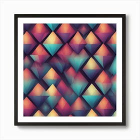 Abstract Triangles Art Print