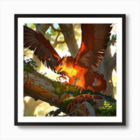 Eagle In The Forest 2 Art Print