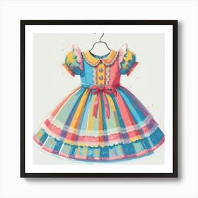 Colorful Dress Art Print