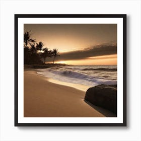 Sunset On The Beach 770 Art Print