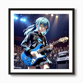 Electric guitarist Art Print