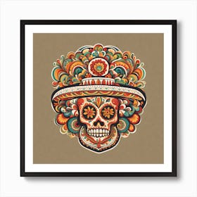 Day Of The Dead Skull 84 Art Print