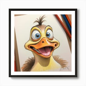 Duck Drawing 5 Art Print