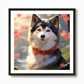 Japanese dog Art Print