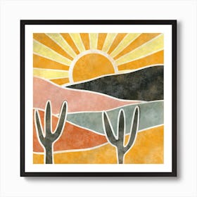 Cactus Desert Art Print