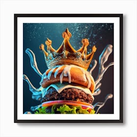 Hamburger Royal And Vegetables 2 Art Print