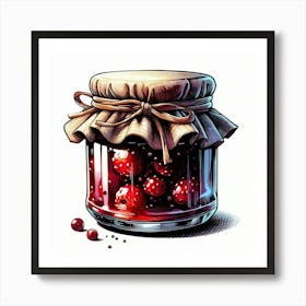 Jar With Jam 4 Art Print