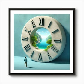 Clock Stock Videos & Royalty-Free Footage 3 Art Print