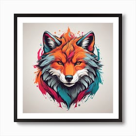 Leonardo Diffusion Xl High Quality Logo Style Wolf Powerful Co 0 Art Print