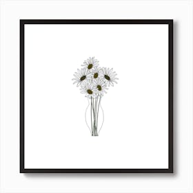 Daisy Bouquet Square Art Print