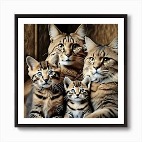 Family Of Cats 1 Art Print