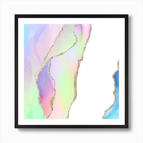 Rainbow Agate Texture 06 Art Print
