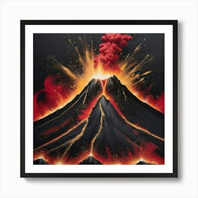 Volcano Eruption 1 Art Print