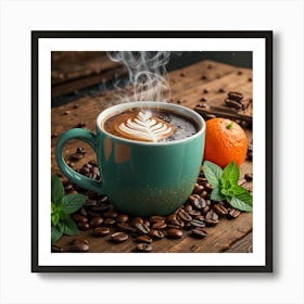 Coffee And Oranges Art Print