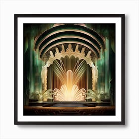 Glamorous Art Deco theater Art Print