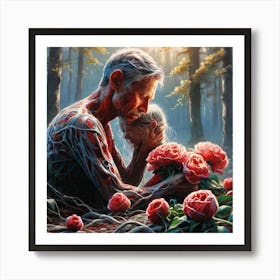 Father And His Daughter Art Print