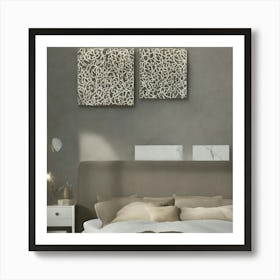 Grey Bedroom 3 Art Print