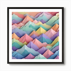 Abstract Mountains 1 Art Print