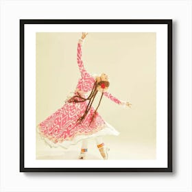 Dancer In Pink Dress Art Print