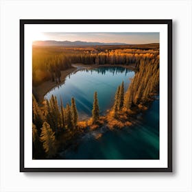 Heart Shaped Lake 1 Art Print