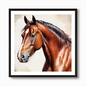 Horse Portrait Art Print