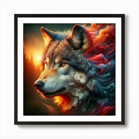 Wolf Face Art Print