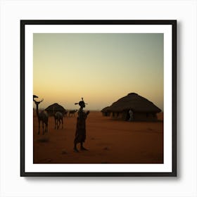 Sahara Desert - Desert Stock Videos & Royalty-Free Footage Art Print