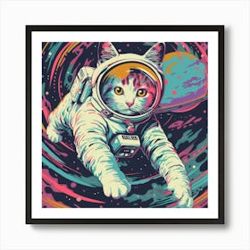 Cat In Space 9 Art Print