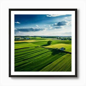 Aerial View Of A Farm 16 Art Print