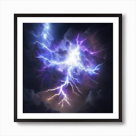 Lightning In The Sky 1 Art Print