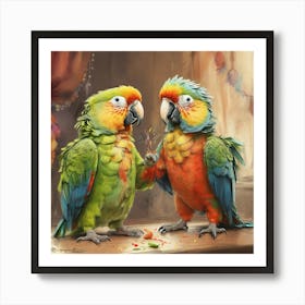 Parrots 11 Art Print