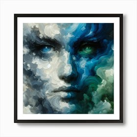 Abstract Of A Woman'S Face Art Print