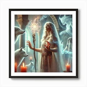 Volka Narys Spiritual Guide Converted Art Print