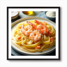 Pasta With Shrimp 3 Art Print