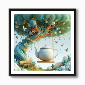Teapot Tree 2 Art Print