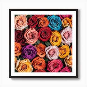 Colorful Roses 44 Art Print