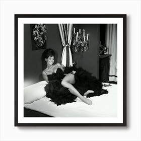 Italian Actress Claudia Cardinale In A Scene From The Film The Magnificent Cuckold Art Print