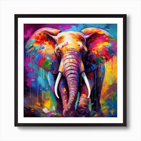 Elephant Painting 5 Art Print