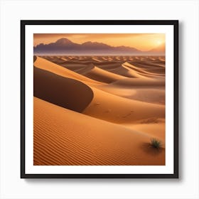 Sunset In The Desert 4 Art Print