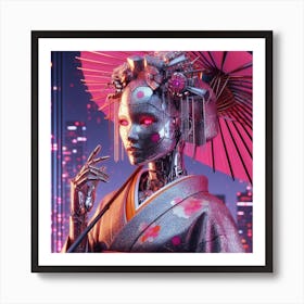 Japanese Robot Art Print