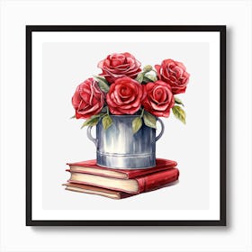 Roses In A Bucket 17 Art Print