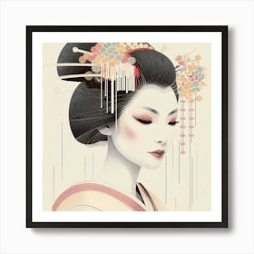 Japan Geisha Visual 54 Art Print