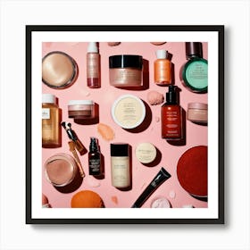 A Photo Of A Variety Of Beauty Products 1 Art Print