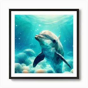 Dolphin Wave Art Print