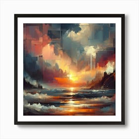 Abstract Horizons 19 Art Print