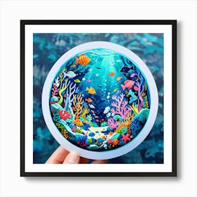 Bright Ocean Life Tiny World Collection Art Print 1 Art Print