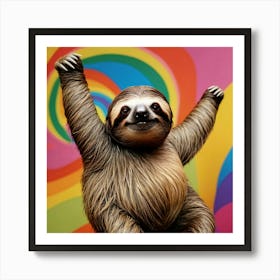 Cute And Adorable Sloth Art Print